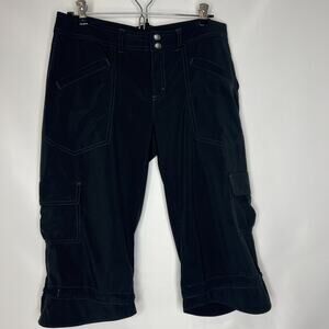 ATHLETA Pants Womens 6 Black Cargo Dipper Capri Hiking Outdoor Gorpcore